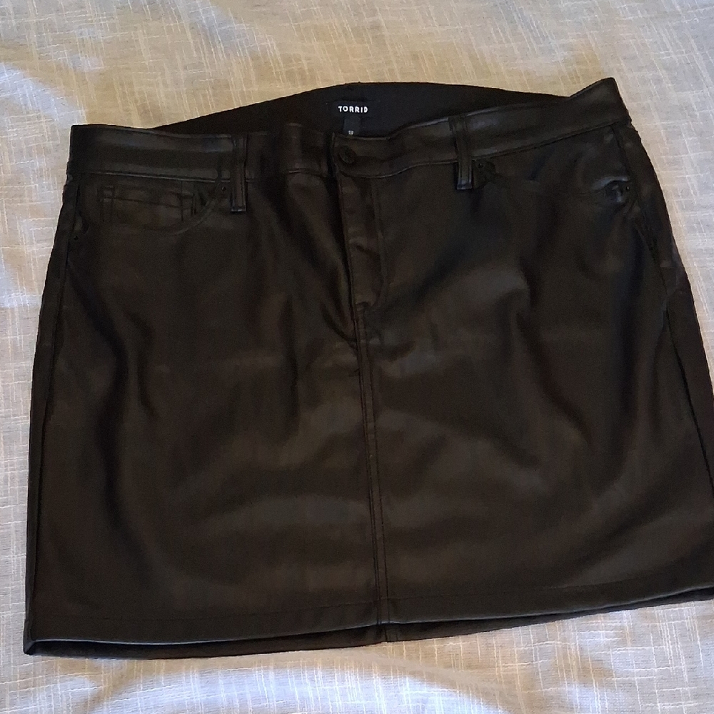 Torrid Sleek Black Mini Skirt